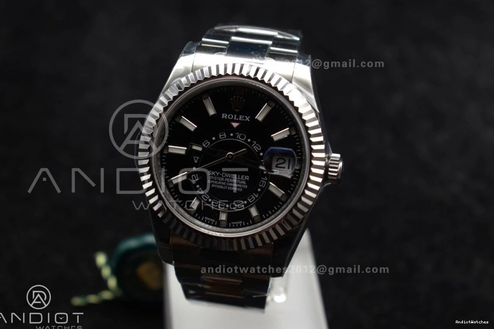 SS Black Bracelet A on 904L Sky-Dweller WellDesigned Dial Best ZF 1087 SS 1:1 326934 Edition 0207